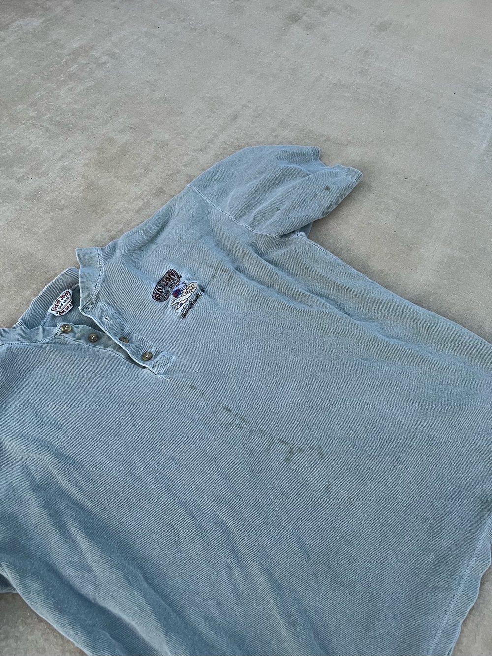 Vintage Ron Jon Surf Shop Green Henley Tee size L - Picture 5 of 8
